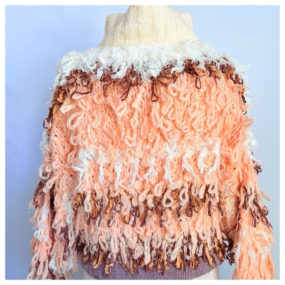 NWT Anthropologie Fringe ‘ Wild Thing’ OVERSIZED Cardigan Sweater XXS/XS - Picture 13 of 15